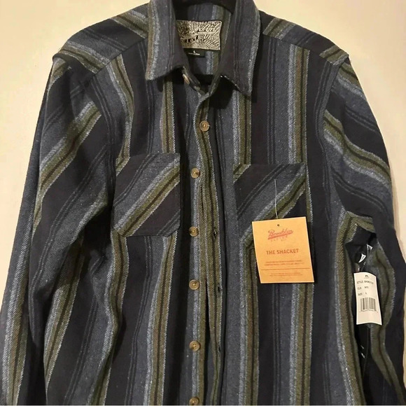 NEW BROOKLYN CLOTH SHACKET BLENDED FABRIC COMFORT WEAR • LAPEL COLLAR • BOXY CUT - Picture 5 of 7